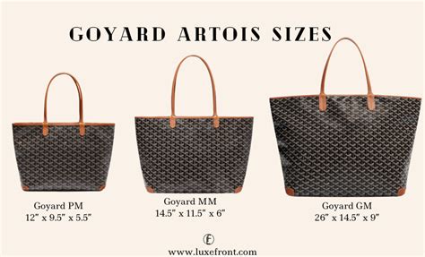 goyard bag sizing|Goyard size pm or gm.